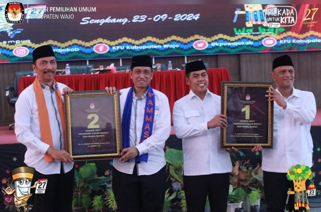Resmi! KPU Wajo Umumkan Nomor Urut Paslon_trends.co.id